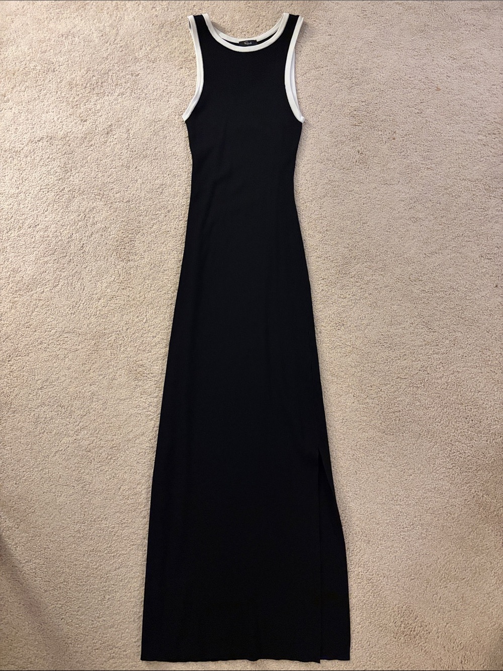 Rails Black Maxi Dress with White Trim